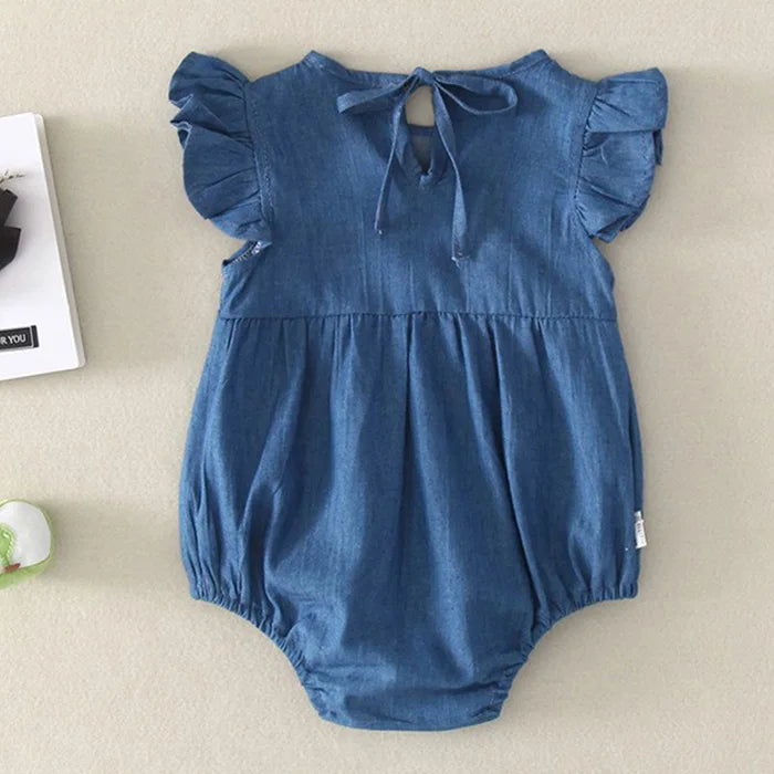 Solid Denim Brother And Sister Jumpsuit