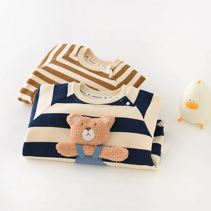 Bear Thicken Lining Rompers Jumpsuit