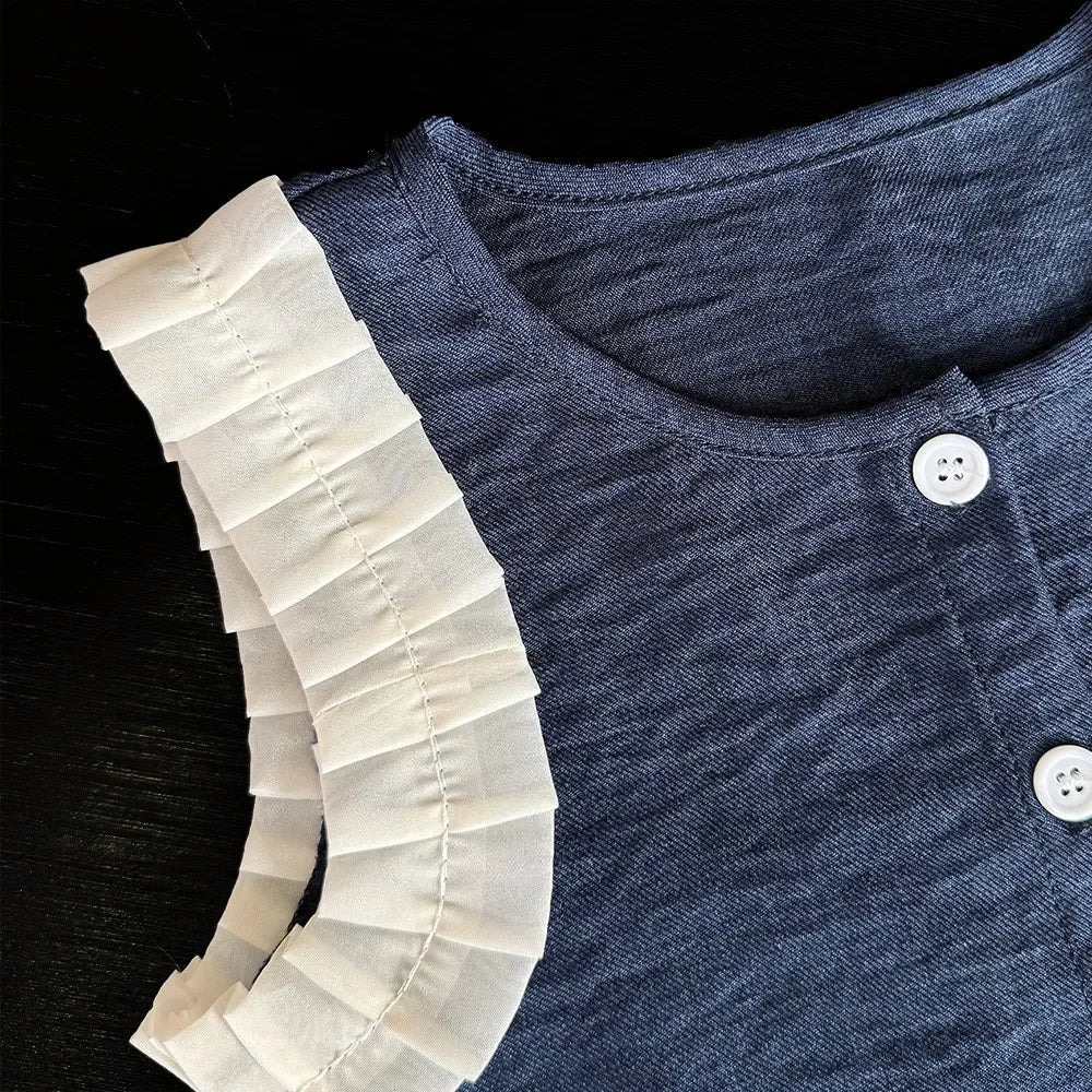 Lace Splicing Sleeveless Top & Pants 2-piece Set