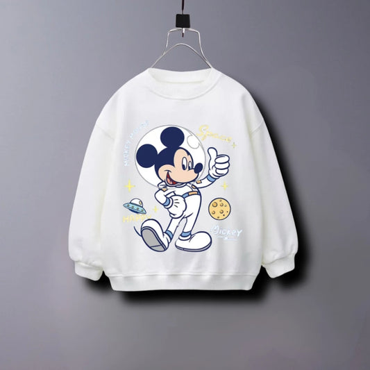 Astronaut Mickey Mouse White Hoodie