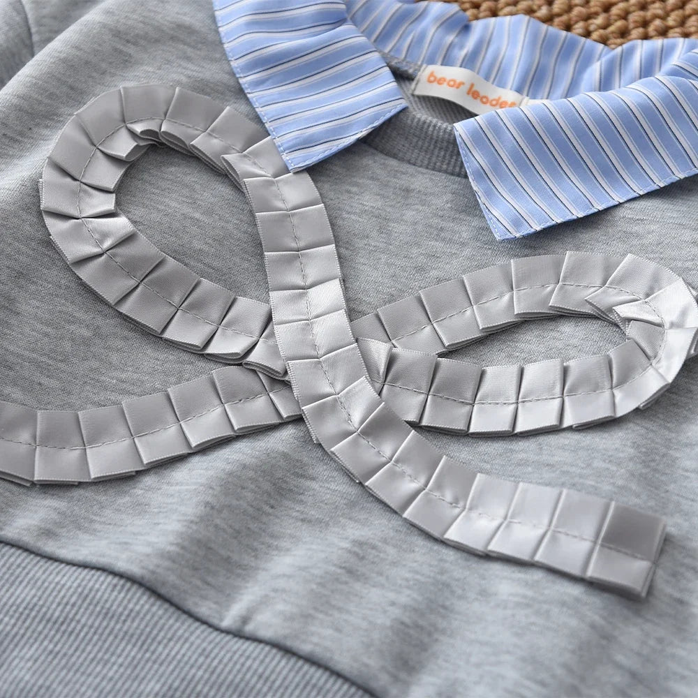 Bow Top & Pants Casual Two-piece Set