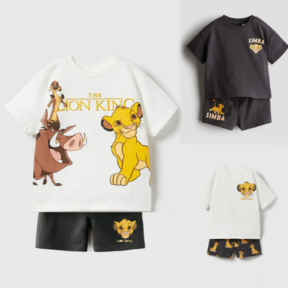 Simba Pattern Boys' Summer Tracksuit Set 2025