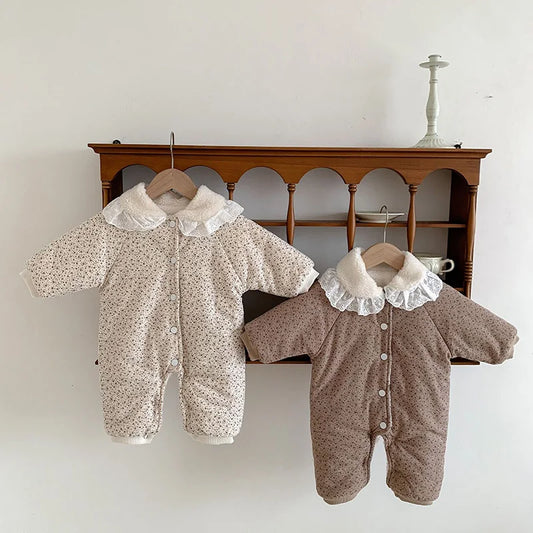 Soft Cotton With Cozy Fleece Lining Romper