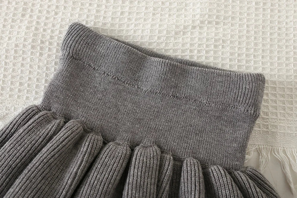 Bow Sweater And Pleated Skirt Set