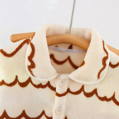 Pajama Suit with Thickened Coral Velvet Set