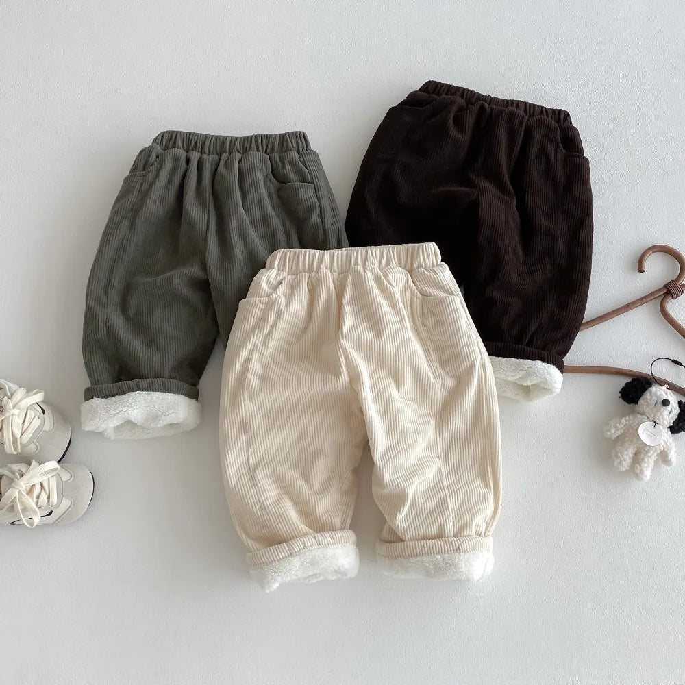 Fleece Warm Retro Versatile Pants