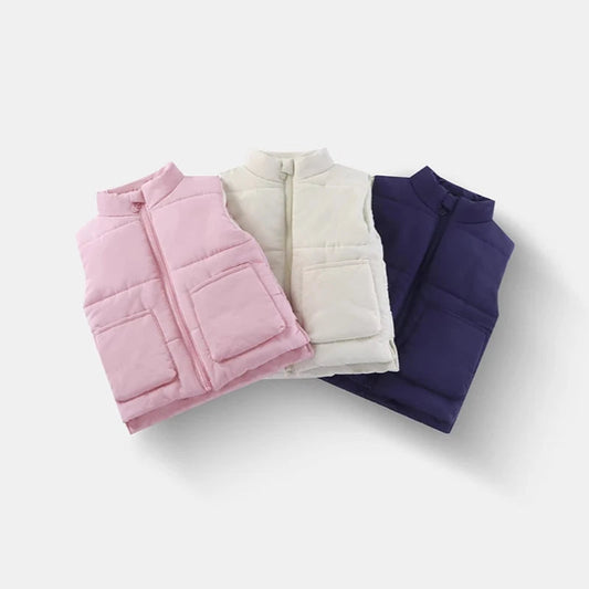 Thicken Lining Waistcoat Warm Vest Sleeveless Fleece Padded Jacket