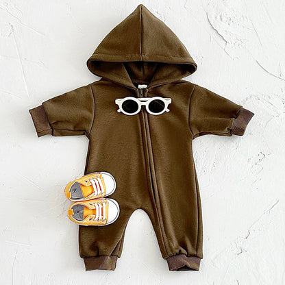 Baby Thick & Warm Zip-Up Hooded Bodysuits