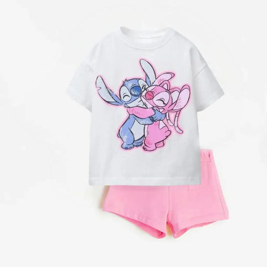 100% Cotton Stitch T-Shirt and Shorts Set