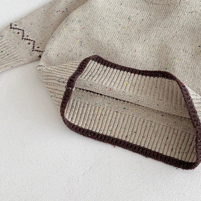 Knitted Long Sleeve Pullover Top & Pants Set