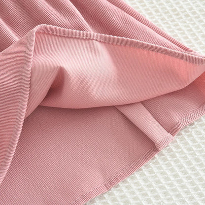 Sweet Lapel Embroidered Top & Bow Skirt Two-piece Set