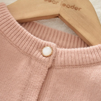 Knitted Sweater Cardigan & Skirt 2 Pcs Set