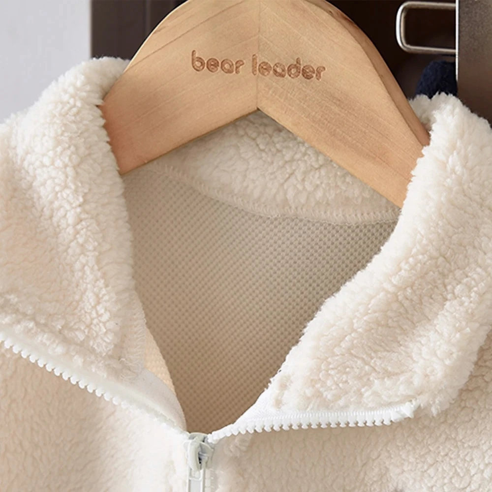 Winter Fleece A-line Collar Jacket & Pants Set