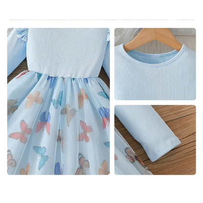 Butterfly Mesh Puffy Princess Dress