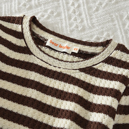 Striped Top & Shorts Two-Piece Set