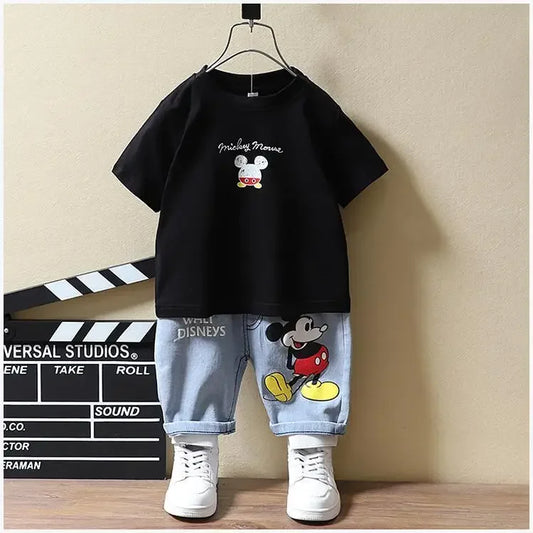 Mickey Mouse Set – T-Shirt and Denim Shorts