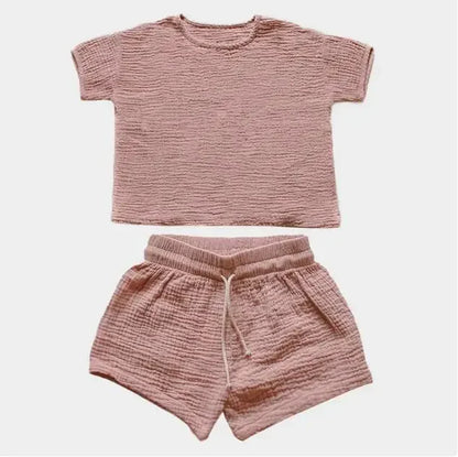 Summer 100% muslin cotton Shirt & Shorts Set – Light and Breezy!