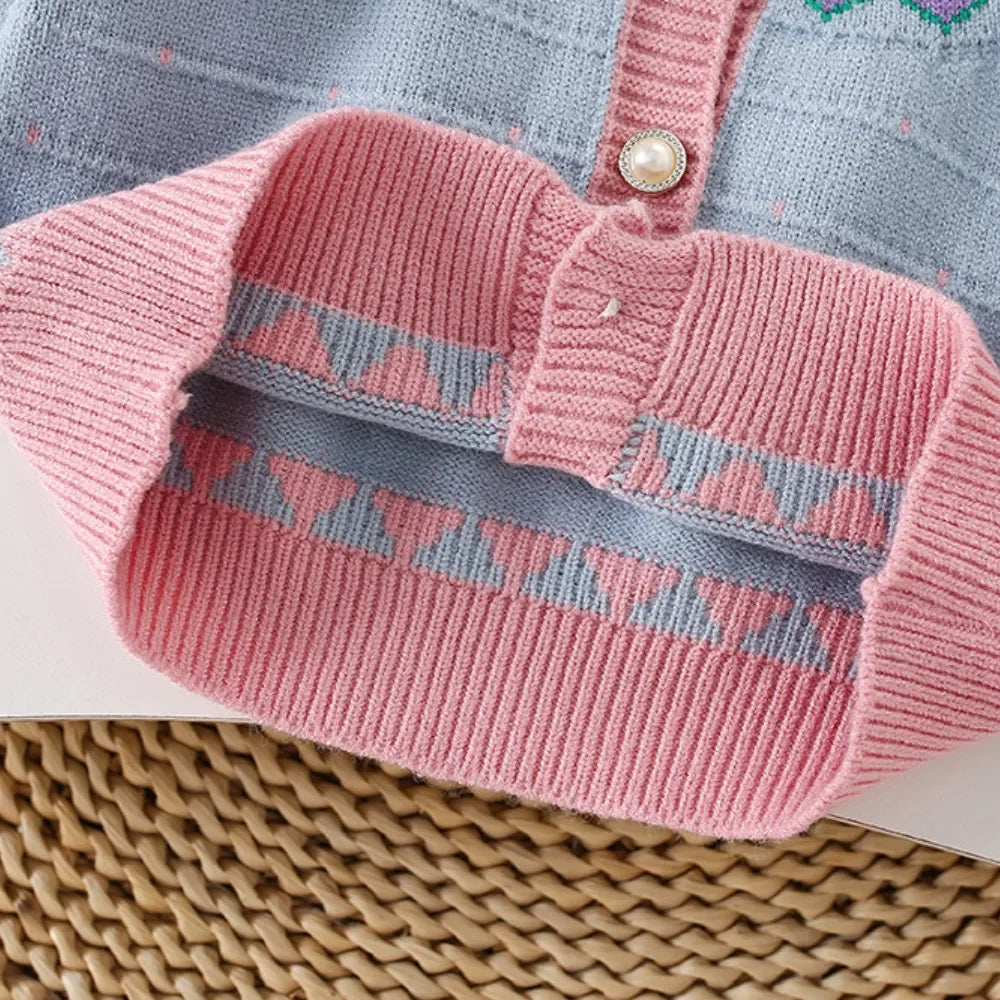 Sweet and Cute Knitted Sweater Top & Skirt Two-piece Set