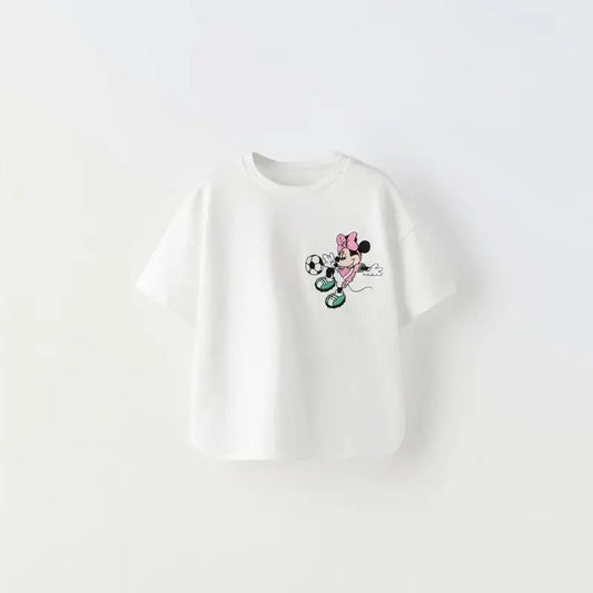 Minnie Mouse 100% Cotton White T-Shirt
