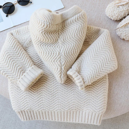 Warm Sweater With Fur Lining
