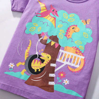 100% Cotton 3-Pack Cartoon T-Shirts
