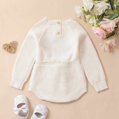 Soft Cotton Flower Embroidery Romper