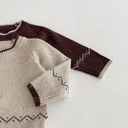 Knitted Long Sleeve Pullover Top & Pants Set