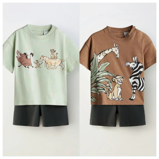 Simba Pure Cotton T-Shirt and Shorts Set