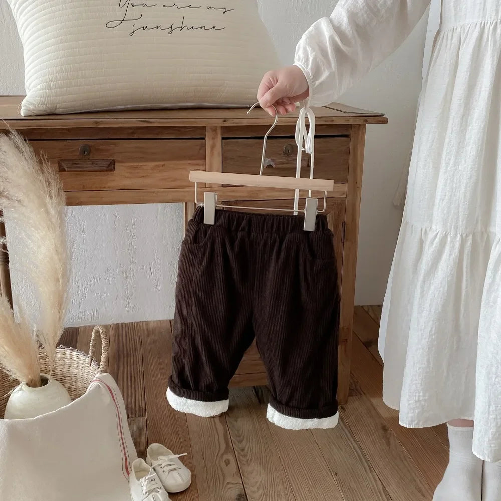 Fleece Warm Retro Versatile Pants