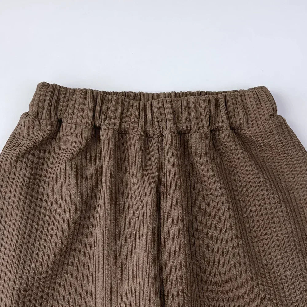 Striped Long Sleeve Top And Pants Two-Piece Set