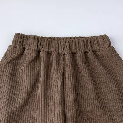 Striped Long Sleeve Top And Pants Two-Piece Set