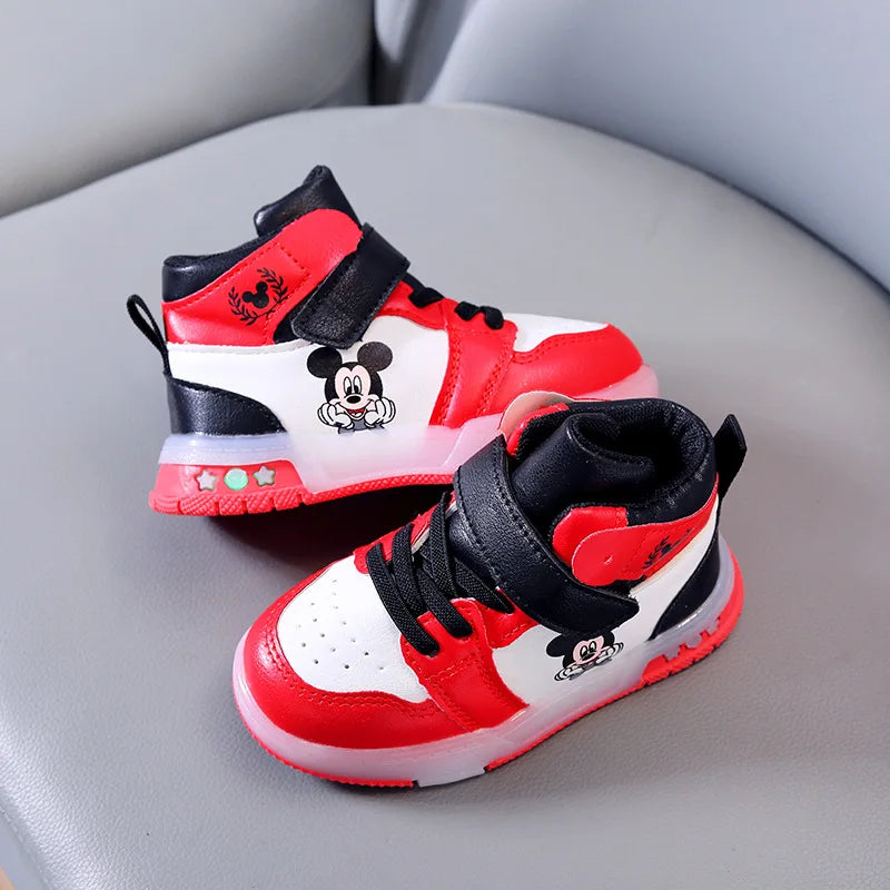 Disney Mickey and Minnie Mouse Kids' Sneakers with LED