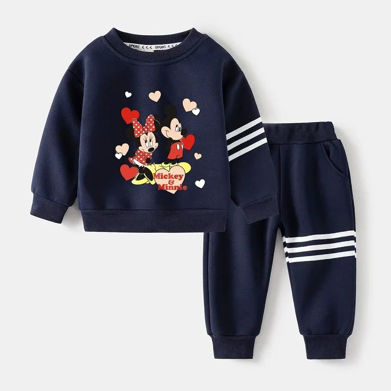 Mickey & Minnie Sweatshirt and Pants Cotton Set