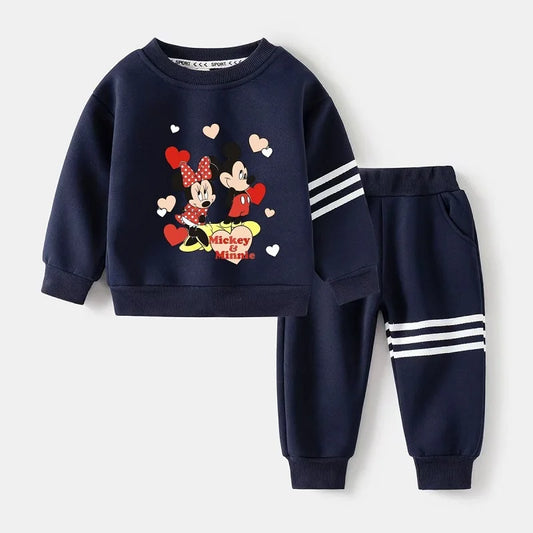 Mickey & Minnie Sweatshirt and Pants Cotton Set