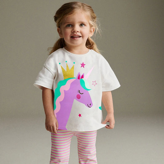 Dreamy Unicorn 100% Cotton T-Shirt & Shorts Set