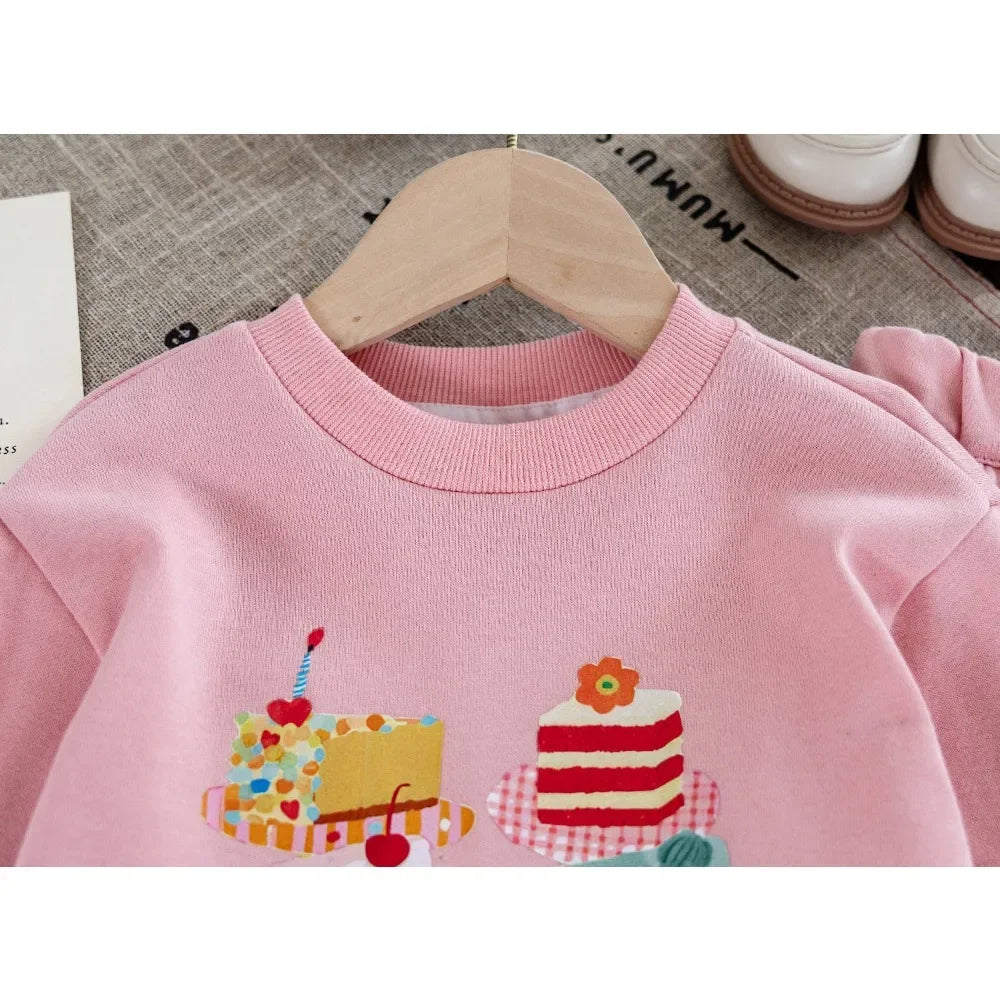 Happy Birthday To Me Top & Lace Flared Pants Two-piece Set