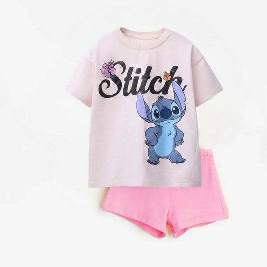 100% Cotton Stitch T-Shirt and Shorts Set