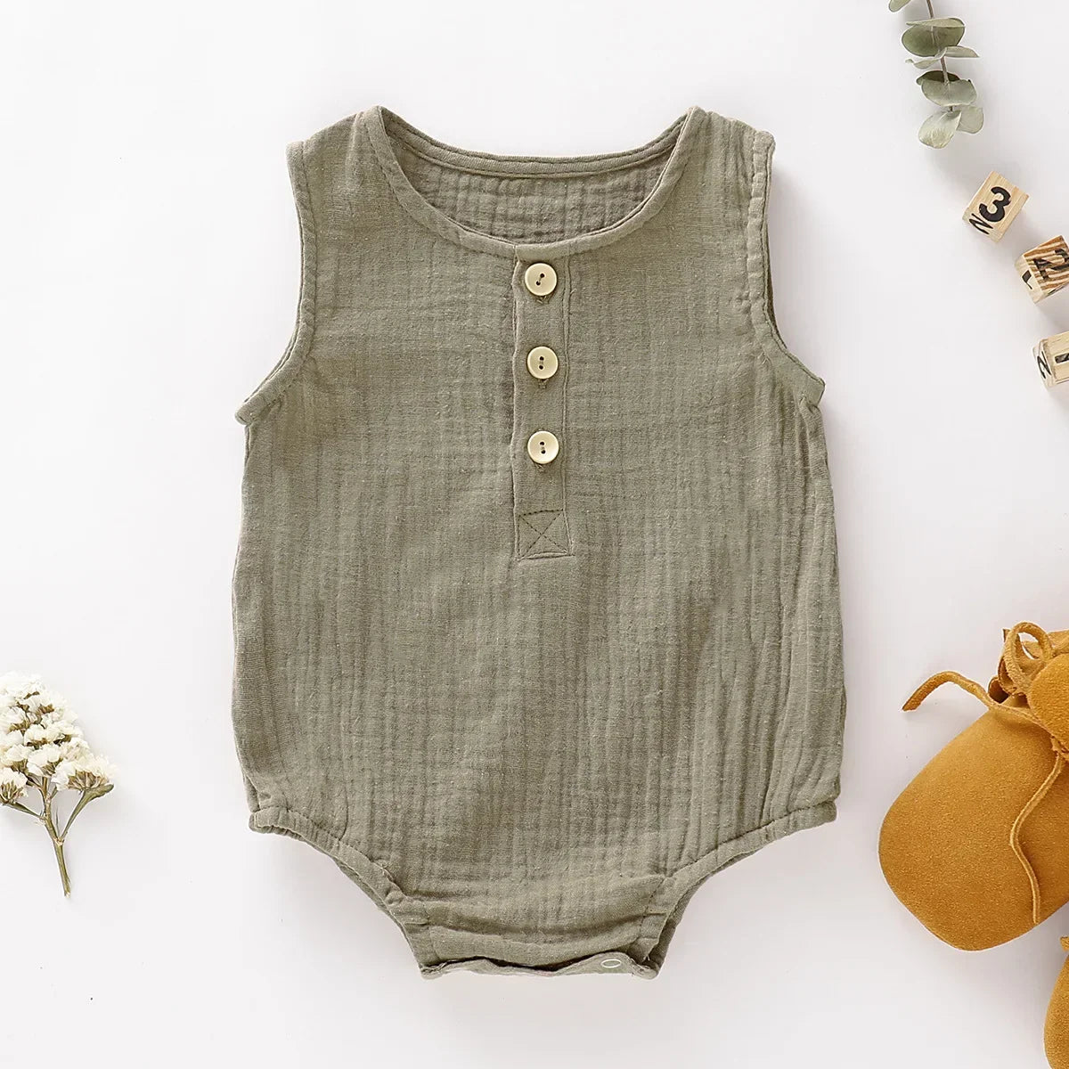Baby Muslin Romper 100% Cotton