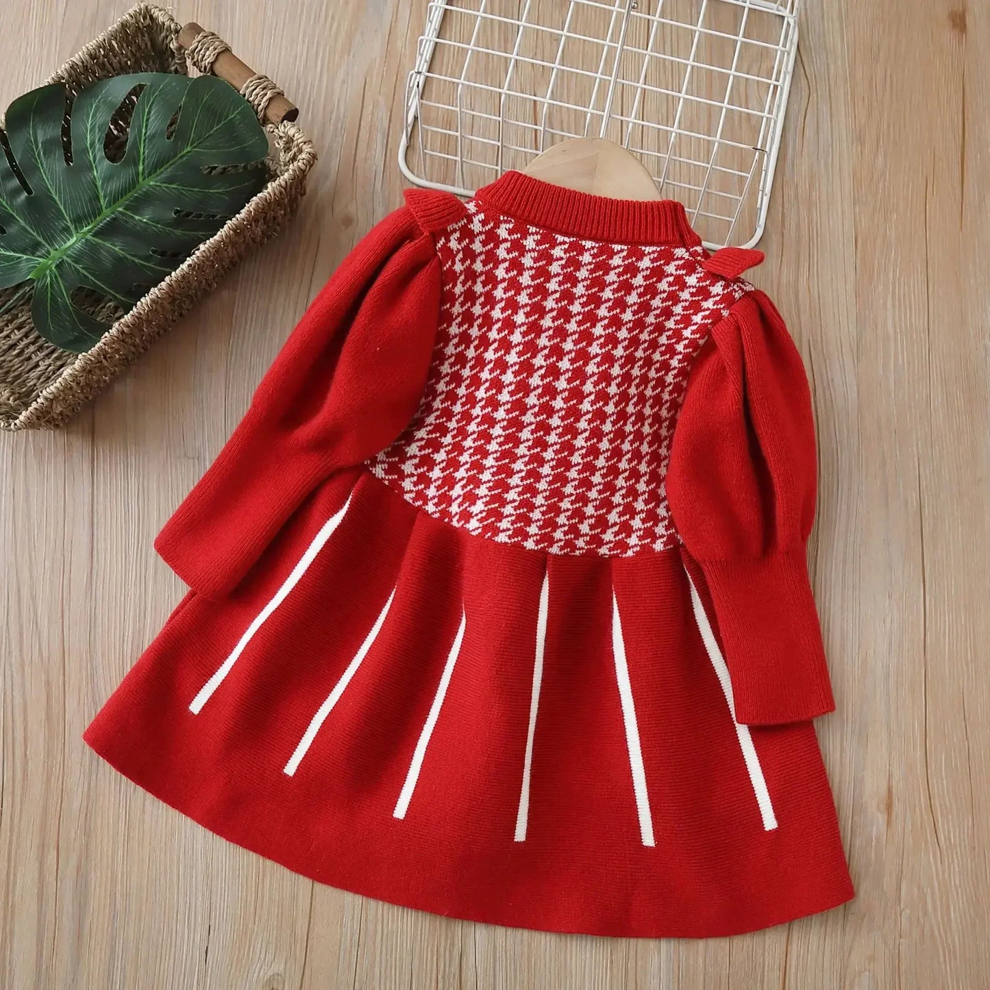 Butterfly Bow Plaid Princess Dress