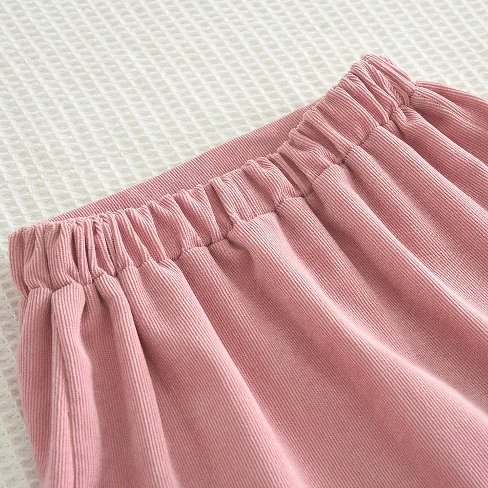 Sweet Lapel Embroidered Top & Bow Skirt Two-piece Set