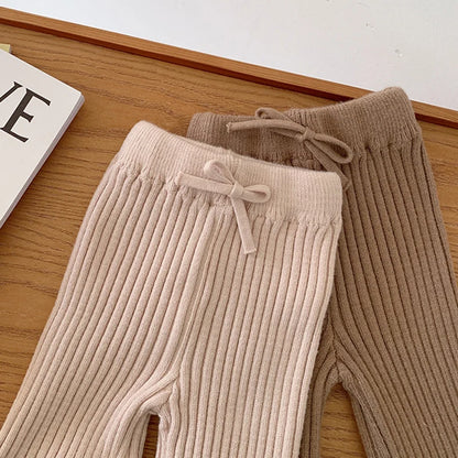 Knitted Trousers With Elastic Waist