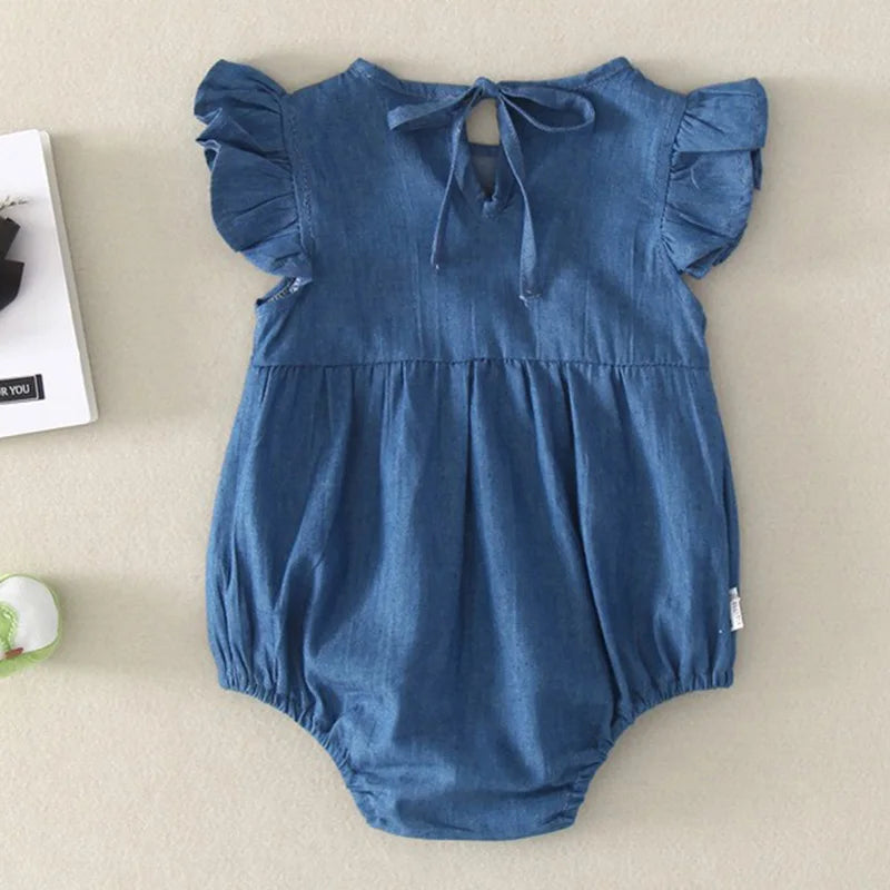 Solid Denim Brother And Sister Jumpsuit