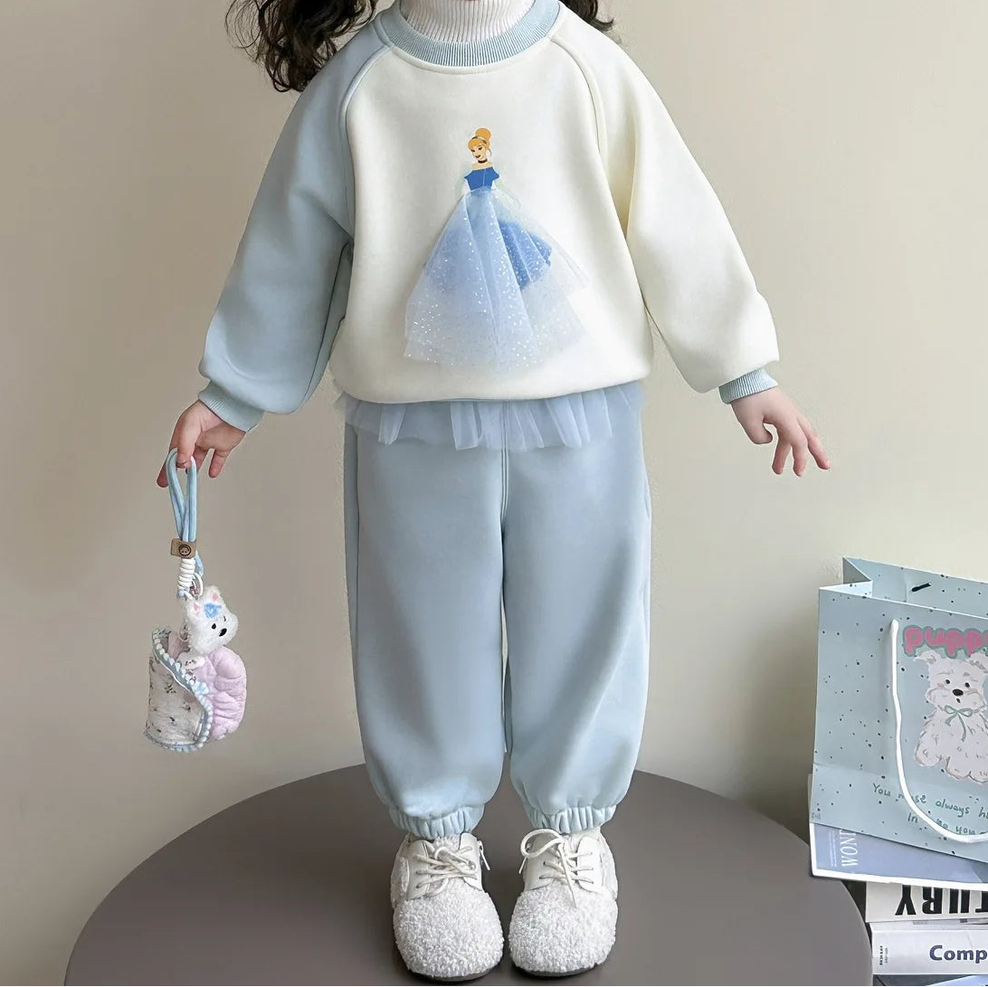 Elsa Princess Fleece Sweatshirt & Pants Set