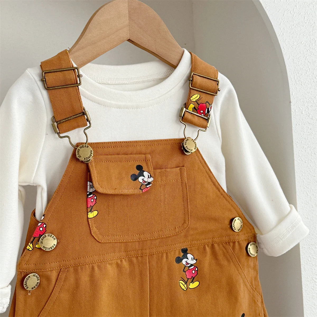 Mickey Mouse Soft, Breathable Cotton Romper & Tee Set