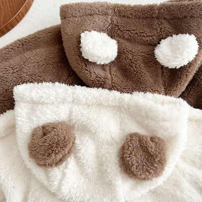 Winter Hooded Jumpsuit & Pants Two-piece Set