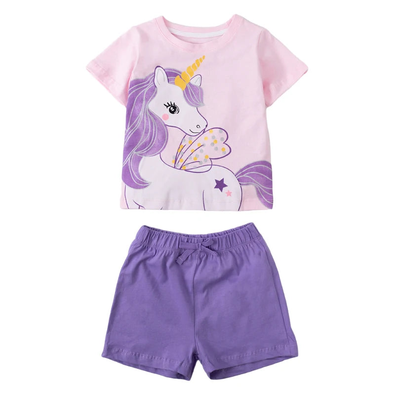 Unicorn Summer T-Shirt and Shorts Set