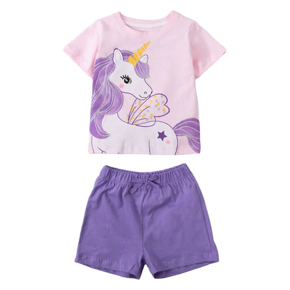 Unicorn Summer T-Shirt and Shorts Set