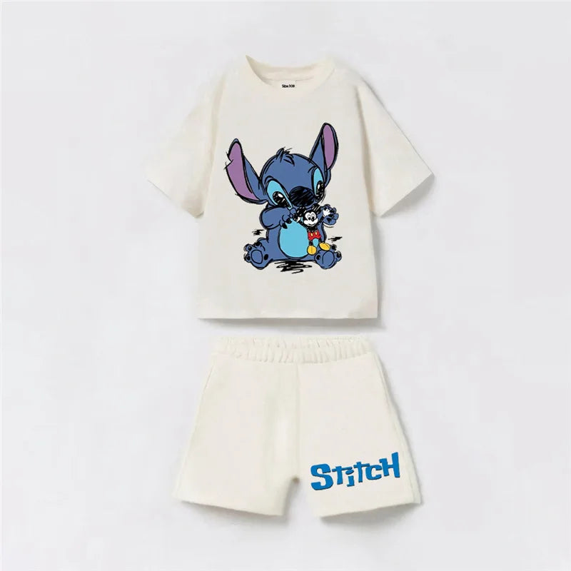 Stitch Pure Cotton T-Shirt and Shorts Set