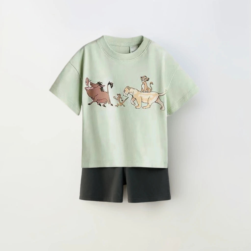 Simba Pure Cotton T-Shirt and Shorts Set