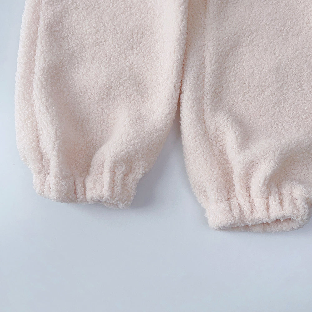 Thick Warm High Neck Top And Solid Color Pants Set